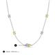 3 - Linea 0.58 ctw Natural Diamond (4 mm) and Yellow Sapphire Women Station Necklace 