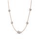 4 - Linea 0.48 ctw Natural Diamond (4 mm) and Opal Women Station Necklace 