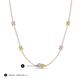 3 - Linea 0.55 ctw Natural Diamond (4 mm) and Yellow Diamond Women Station Necklace 