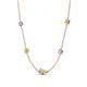 4 - Linea 0.55 ctw Natural Diamond (4 mm) and Yellow Diamond Women Station Necklace 