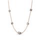 4 - Linea 0.57 ctw Natural Diamond (4 mm) and Created Alexandrite Women Station Necklace 