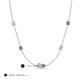 3 - Linea 0.57 ctw Natural Diamond (4 mm) and Created Alexandrite Women Station Necklace 