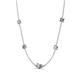 4 - Linea 0.57 ctw Natural Diamond (4 mm) and Created Alexandrite Women Station Necklace 