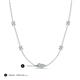 3 - Linea 0.49 ctw Natural Diamond (4 mm) and Aquamarine Women Station Necklace 