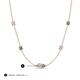 3 - Linea 0.55 ctw Natural Diamond (4 mm) and Ruby Women Station Necklace 