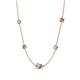 4 - Linea 0.55 ctw Natural Diamond (4 mm) and Ruby Women Station Necklace 