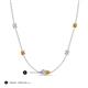 3 - Linea 0.49 ctw Natural Diamond (4 mm) and Citrine Women Station Necklace 