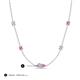 3 - Linea 0.58 ctw Natural Diamond (4 mm) and Pink Sapphire Women Station Necklace 