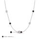 3 - Linea 0.57 ctw Natural Diamond (4 mm) and Red Garnet Women Station Necklace 