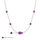 3 - Linea 0.40 ctw Amethyst (4 mm) Women Station Necklace 