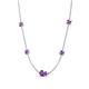 4 - Linea 0.40 ctw Amethyst (4 mm) Women Station Necklace 