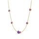 4 - Linea 0.40 ctw Amethyst (4 mm) Women Station Necklace 