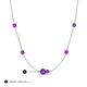 3 - Linea 0.40 ctw Amethyst (4 mm) Women Station Necklace 