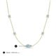 3 - Linea 0.40 ctw Aquamarine (4 mm) Women Station Necklace 