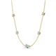 4 - Linea 0.40 ctw Aquamarine (4 mm) Women Station Necklace 