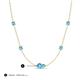 3 - Linea 0.47 ctw Blue Topaz (4 mm) Women Station Necklace 