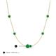 3 - Linea 0.45 ctw Emerald (4 mm) Women Station Necklace 