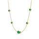 4 - Linea 0.45 ctw Emerald (4 mm) Women Station Necklace 