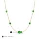 3 - Linea 0.63 ctw Green Garnet (4 mm) Women Station Necklace 