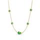 4 - Linea 0.63 ctw Green Garnet (4 mm) Women Station Necklace 