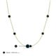 3 - Linea 0.56 ctw London Blue Topaz (4 mm) Women Station Necklace 