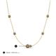 3 - Linea 0.54 ctw Smoky Quartz (4 mm) Women Station Necklace 