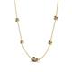 4 - Linea 0.54 ctw Smoky Quartz (4 mm) Women Station Necklace 