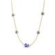 4 - Linea 0.54 ctw Tanzanite (4 mm) Women Station Necklace 