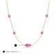 3 - Linea 0.61 ctw Pink Sapphire (4 mm) Women Station Necklace 