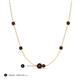 3 - Linea 0.66 ctw Red Garnet (4 mm) Women Station Necklace 