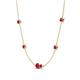 4 - Linea 0.56 ctw Ruby (4 mm) Women Station Necklace 