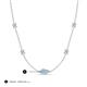 3 - Linea 0.40 ctw Aquamarine (4 mm) Women Station Necklace 