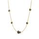 4 - Linea 0.58 ctw Black Diamond (4 mm) Women Station Necklace 