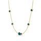 4 - Linea 0.55 ctw Blue Diamond (4 mm) Women Station Necklace 