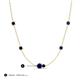 3 - Linea 0.63 ctw Blue Sapphire (4 mm) Women Station Necklace 