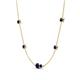 4 - Linea 0.63 ctw Blue Sapphire (4 mm) Women Station Necklace 