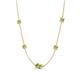 4 - Linea 0.66 ctw Peridot (4 mm) Women Station Necklace 