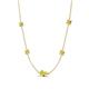 4 - Linea 0.55 ctw Yellow Diamond (4 mm) Women Station Necklace 