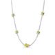 4 - Linea 0.55 ctw Yellow Diamond (4 mm) Women Station Necklace 