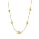 4 - Linea 0.61 ctw Yellow Sapphire (4 mm) Women Station Necklace 