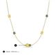 3 - Linea 0.61 ctw Yellow Sapphire (4 mm) and Created Alexandrite Women Station Necklace 