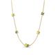 4 - Linea 0.61 ctw Yellow Sapphire (4 mm) and Created Alexandrite Women Station Necklace 