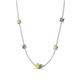 4 - Linea 0.61 ctw Yellow Sapphire (4 mm) and Created Alexandrite Women Station Necklace 