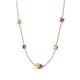 4 - Linea 0.52 ctw Yellow Sapphire (4 mm) and Amethyst Women Station Necklace 