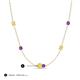 3 - Linea 0.52 ctw Yellow Sapphire (4 mm) and Amethyst Women Station Necklace 