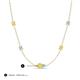 3 - Linea 0.52 ctw Yellow Sapphire (4 mm) and Aquamarine Women Station Necklace 