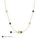 3 - Linea 0.59 ctw Yellow Sapphire (4 mm) and Black Diamond Women Station Necklace 