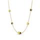 4 - Linea 0.59 ctw Yellow Sapphire (4 mm) and Black Diamond Women Station Necklace 