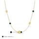 3 - Linea 0.58 ctw Yellow Sapphire (4 mm) and Blue Diamond Women Station Necklace 