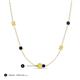 3 - Linea 0.60 ctw Yellow Sapphire (4 mm) and Blue Sapphire Women Station Necklace 